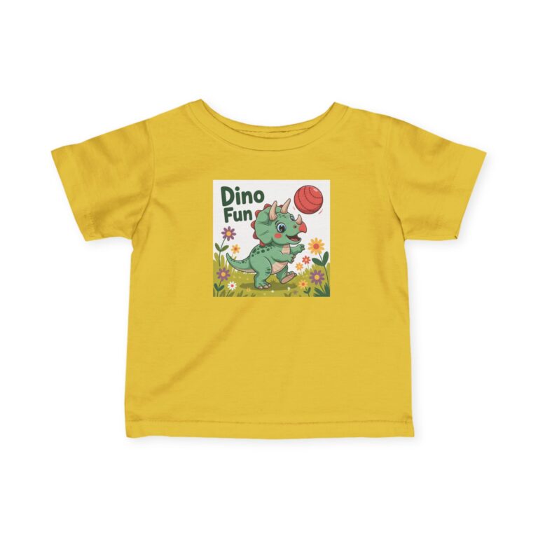 Dino Fun Infant Tee, Cute Baby Shirt, Toddler Dino Apparel, Gift for New Parents, Fun Summer Outfit, Nursery Decor