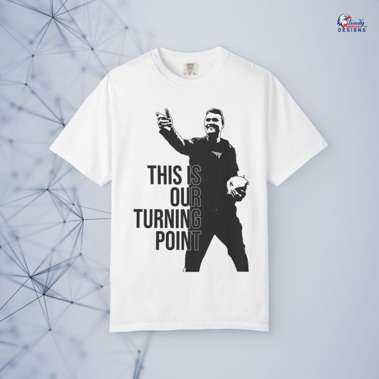 Charlie Kirk Motivational Graphic T-Shirt, This is Our Turning Point Tee, Unisex Inspirational Shirt, Perfect Gift for Coaches, Sports Fans