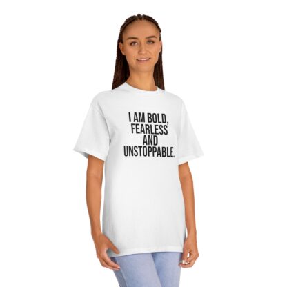 Fearless Quote Unisex Classic Tee, Motivational T-Shirt, Inspirational Apparel, Gift for Men and Women, Casual Wear, Positive Vibes - Image 3