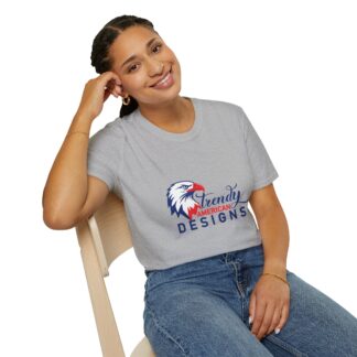 Patriotic Eagle Graphic Tee, Unisex Softstyle T-Shirt for Independence Day, Casual Wear, Gift for Veterans, Summer Fashion