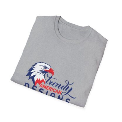 Patriotic Eagle Graphic Tee, Unisex Softstyle T-Shirt for Independence Day, Casual Wear, Gift for Veterans, Summer Fashion - Image 3