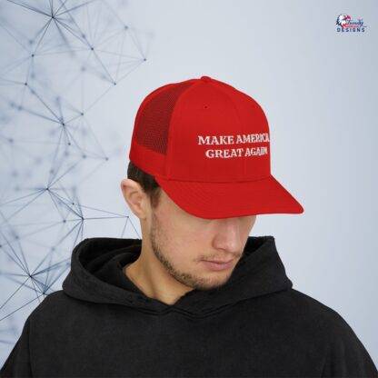 Patriotic Glitter Snapback Trucker Cap - Make America Great Again, Red Hat, Political Gear, Support USA, Trendy Cap - Image 3