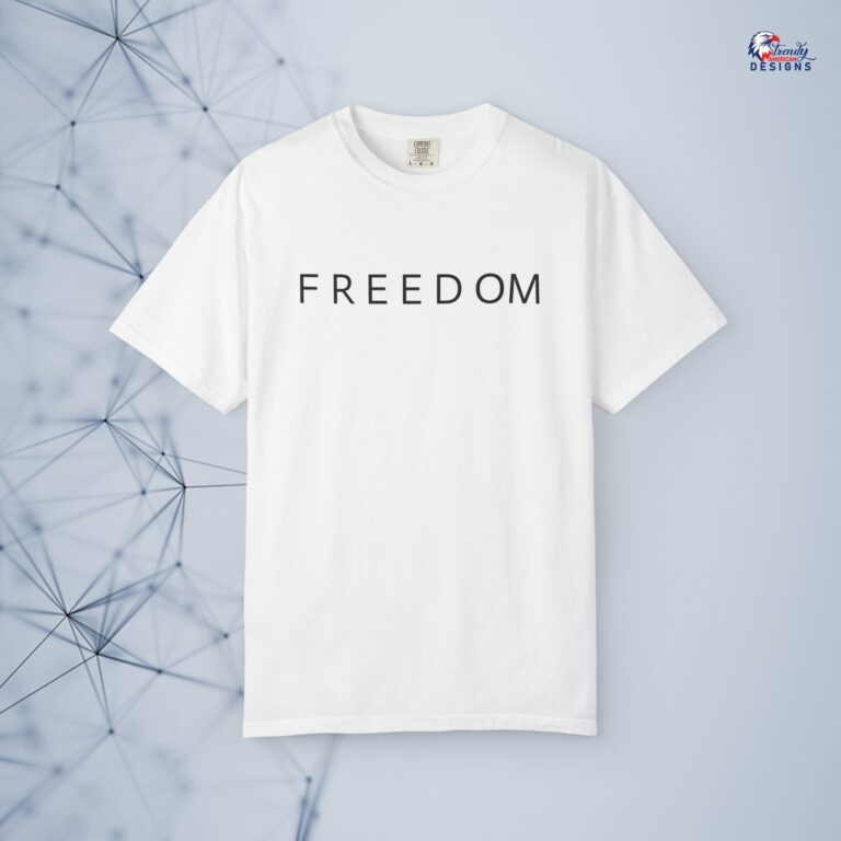 Freedom In Remember Of Charlie Kirk Unisex Garment-Dyed T-Shirt, Casual Wear, Inspirational Gift, Statement Tee