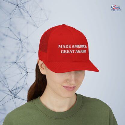 Patriotic Glitter Snapback Trucker Cap - Make America Great Again, Red Hat, Political Gear, Support USA, Trendy Cap