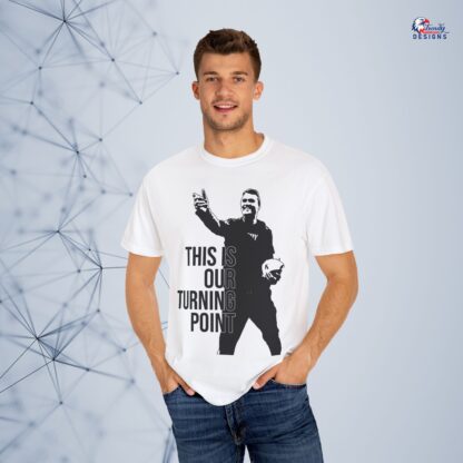 Charlie Kirk Motivational Graphic T-Shirt, This is Our Turning Point Tee, Unisex Inspirational Shirt, Perfect Gift for Coaches, Sports Fans - Image 3