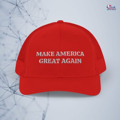Patriotic Glitter Snapback Trucker Cap - Make America Great Again, Red Hat, Political Gear, Support USA, Trendy Cap - Image 2