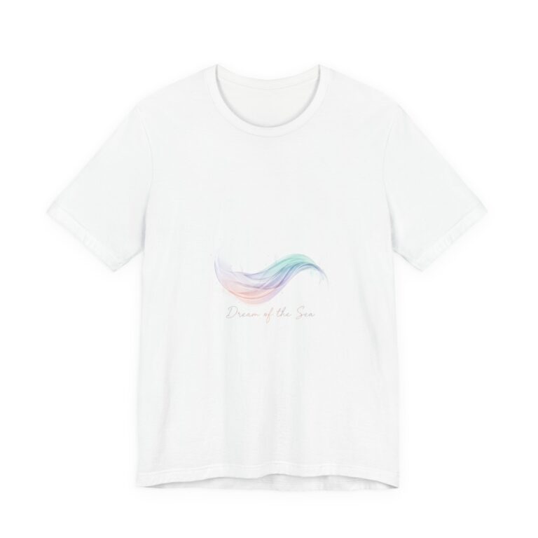 Pastel Ocean Gradient Wave Tee | pastel ombre sea, iridescent wash print