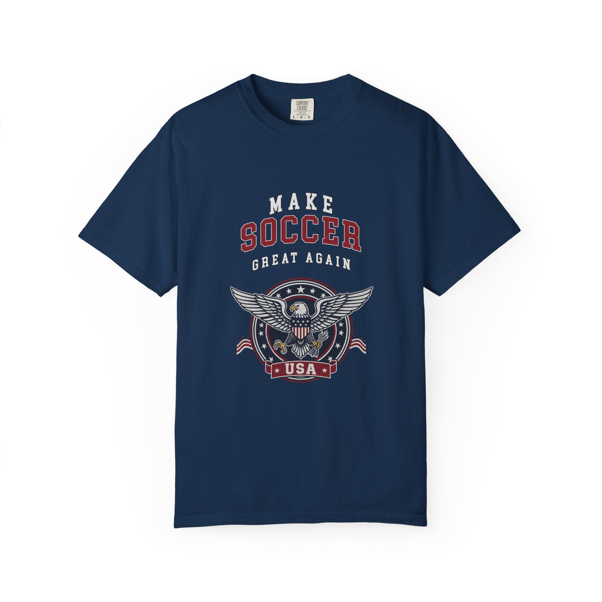 Make Soccer Great Again T-Shirt — USA Eagle Soccer Graphic Tee - Image 2