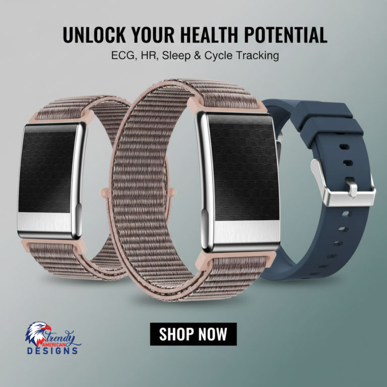 Premium Waterproof Screen-less Health Band – ECG, Heart Rate, Sleep , fitness & Cycle Tracker