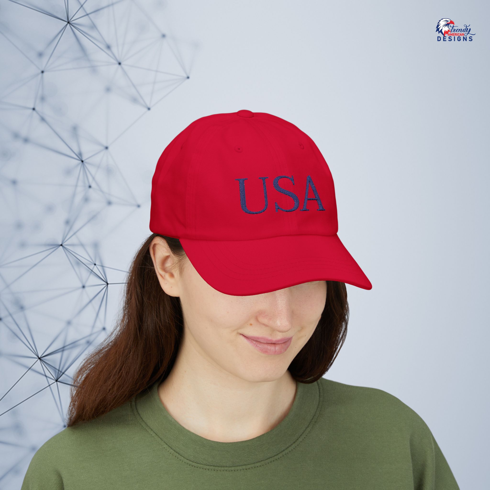 USA Embroidered Dad Cap – Classic Patriotic Baseball Hat