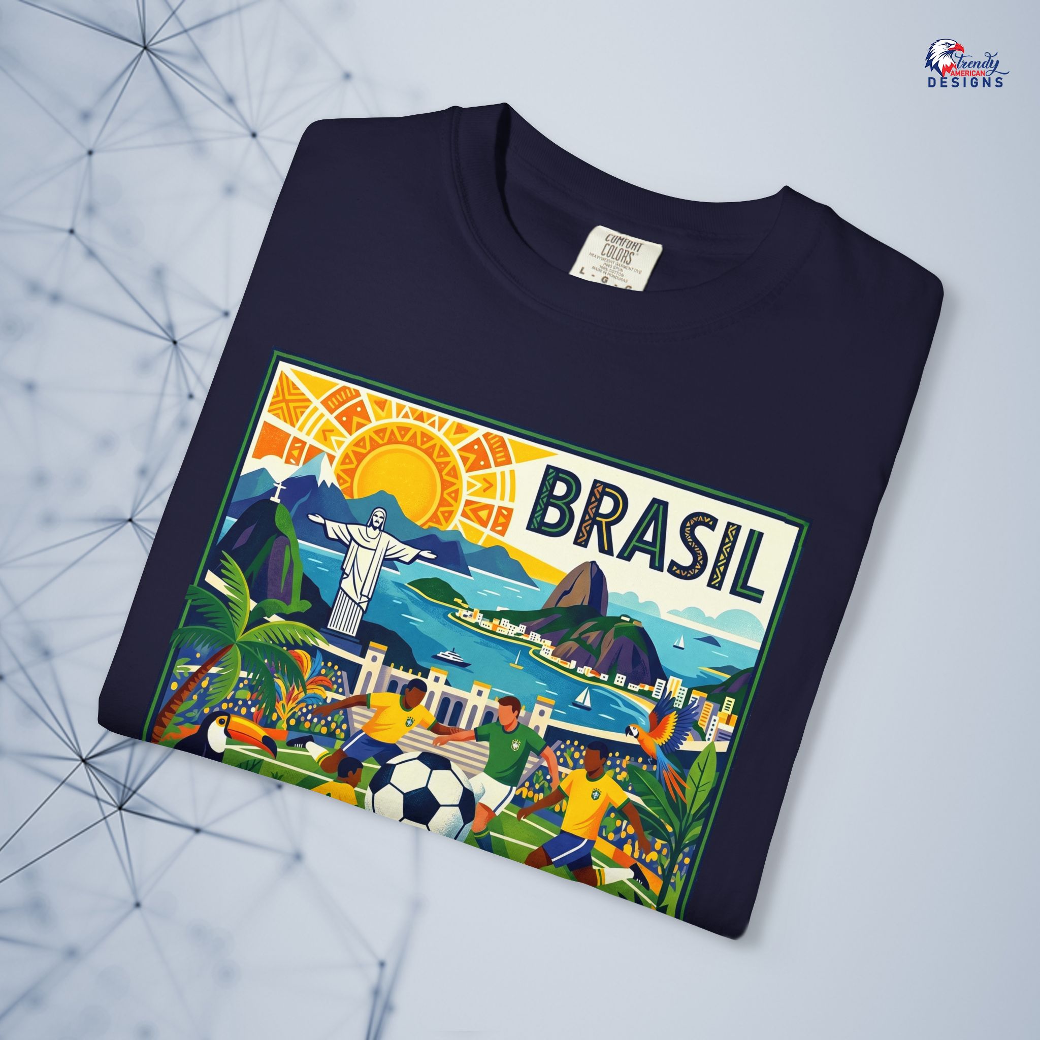 Brasil Soccer Vintage Poster world cup 2026 T-Shirt - Image 3