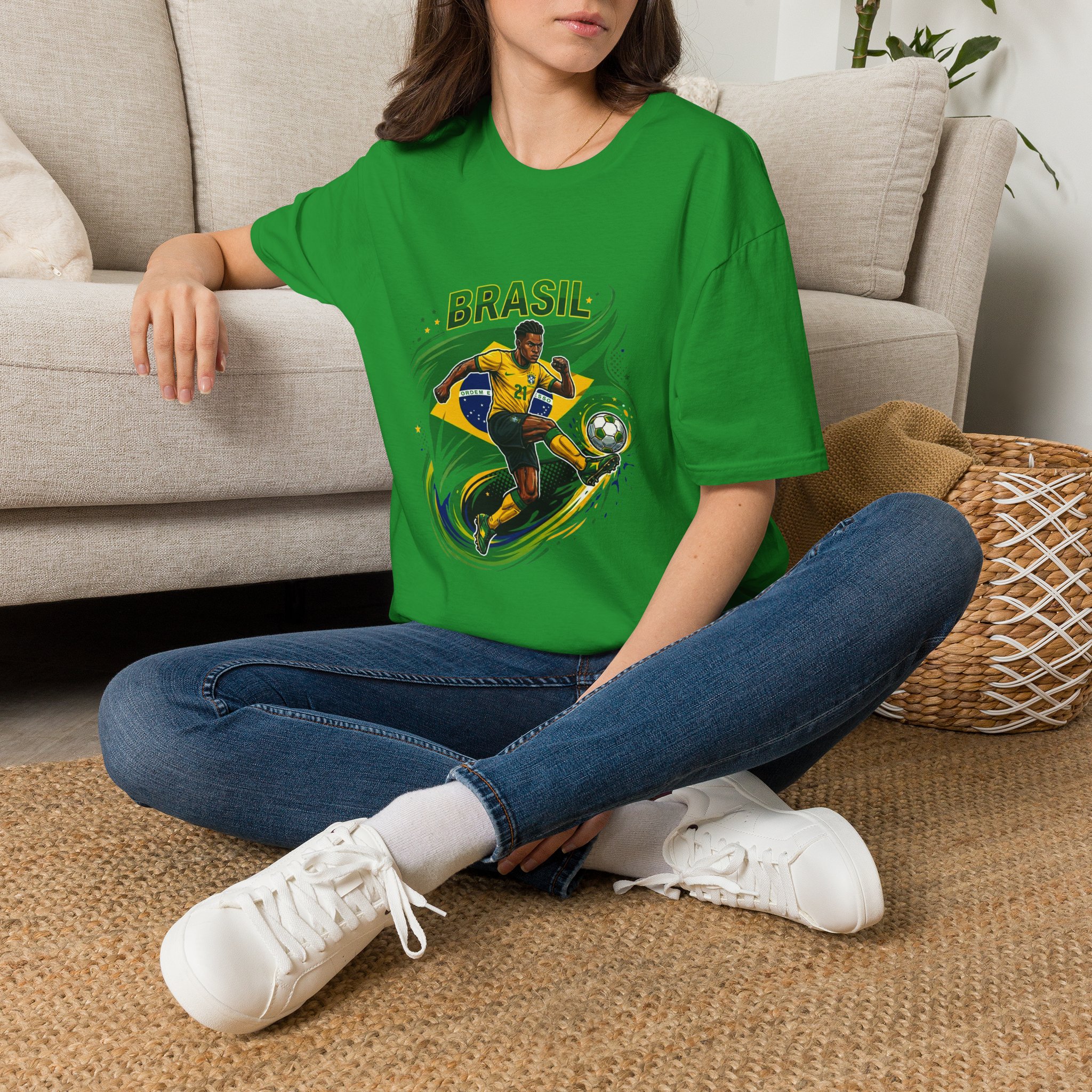 Brasil Soccer T-Shirt — Yellow Brazil Football Fan Tee - Image 5