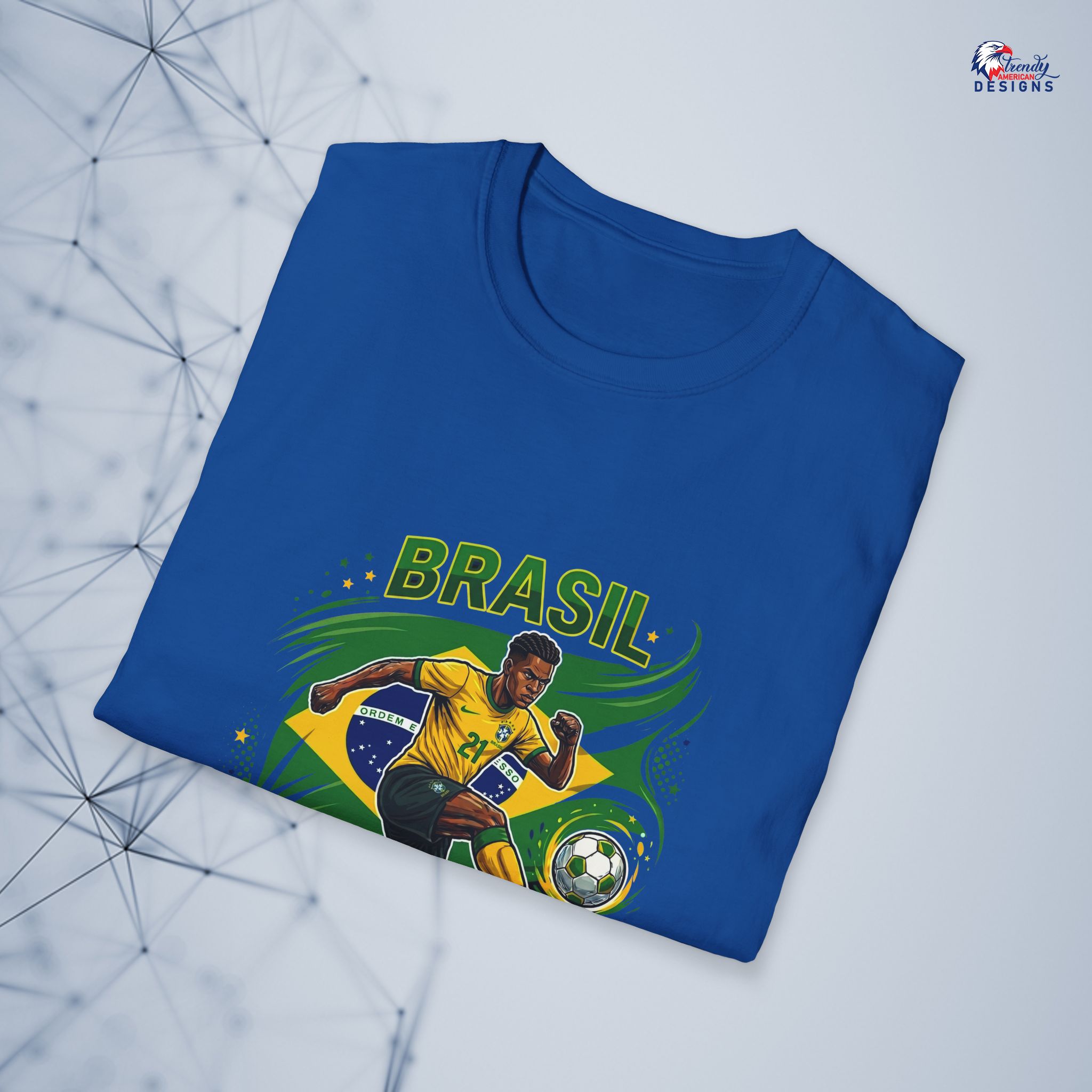 Brasil Soccer T-Shirt — Yellow Brazil Football Fan Tee - Image 4