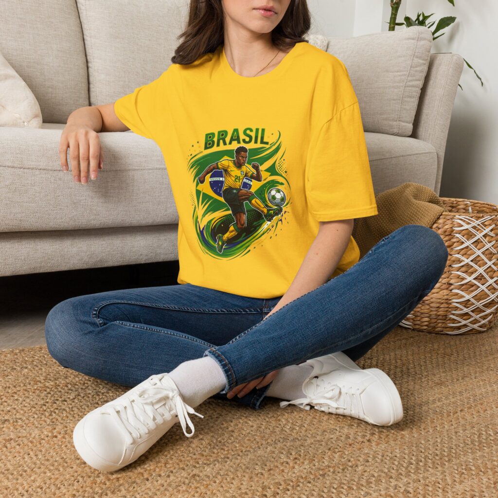 Brasil Soccer T-Shirt — Yellow Brazil Football Fan Tee
