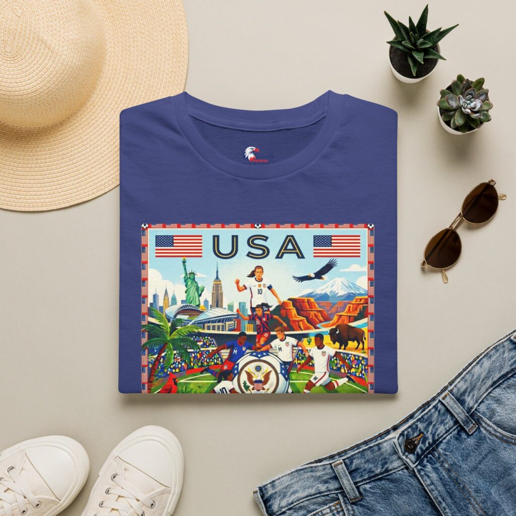 USA Vintage football fan t shirt