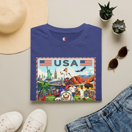 USA Vintage football fan t shirt