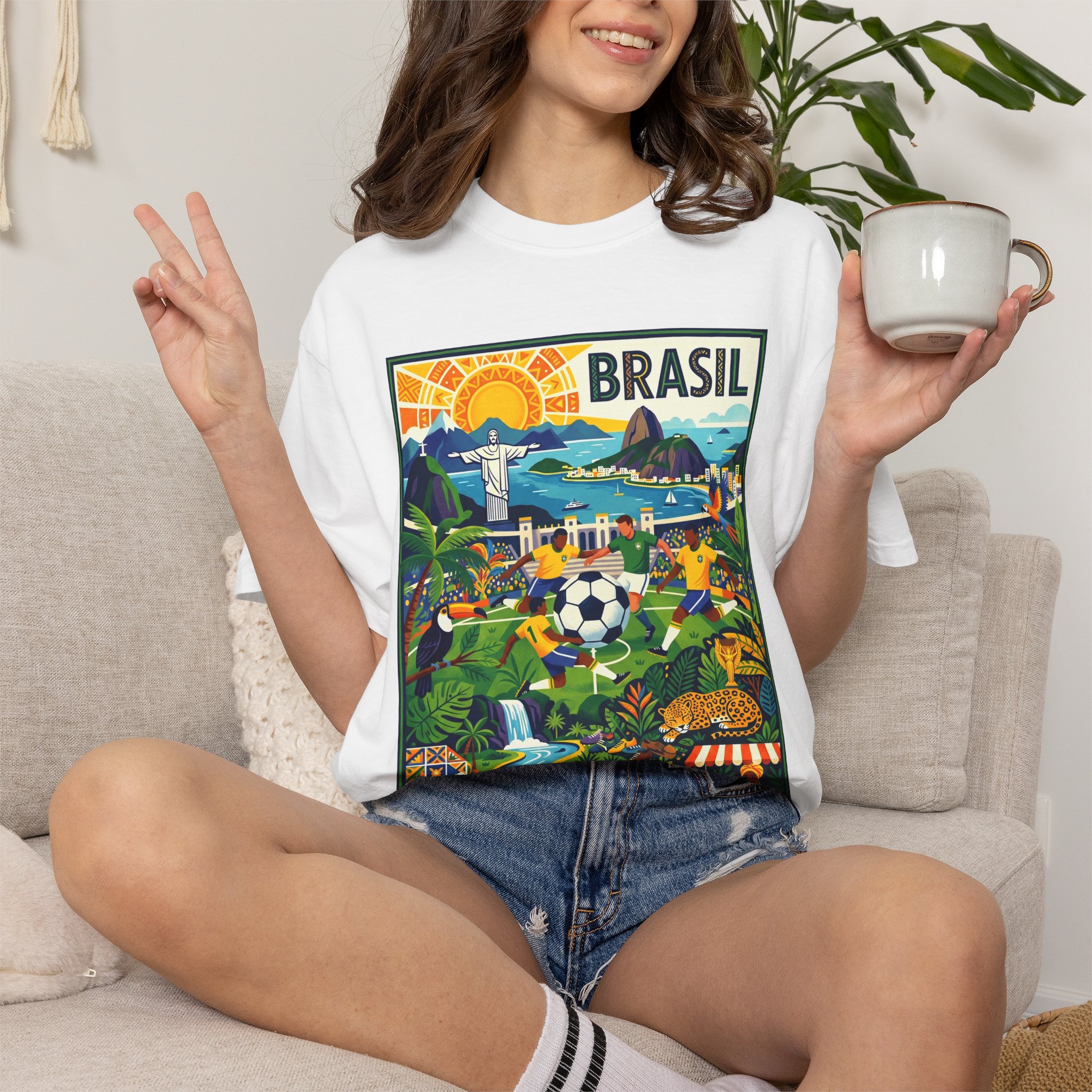 Brasil Soccer Vintage Poster world cup 2026 T-Shirt - Image 5