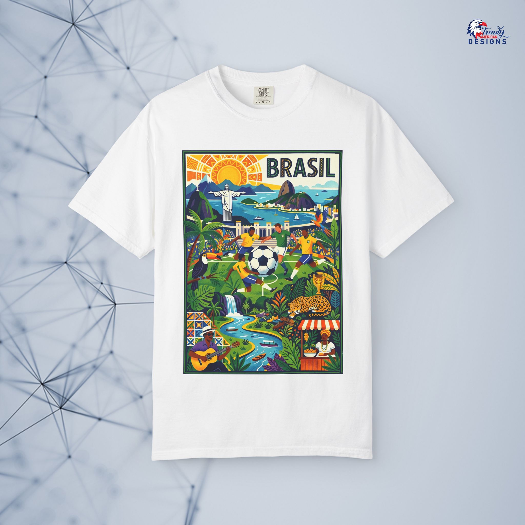 Brasil Soccer Vintage Poster world cup 2026 T-Shirt - Image 4