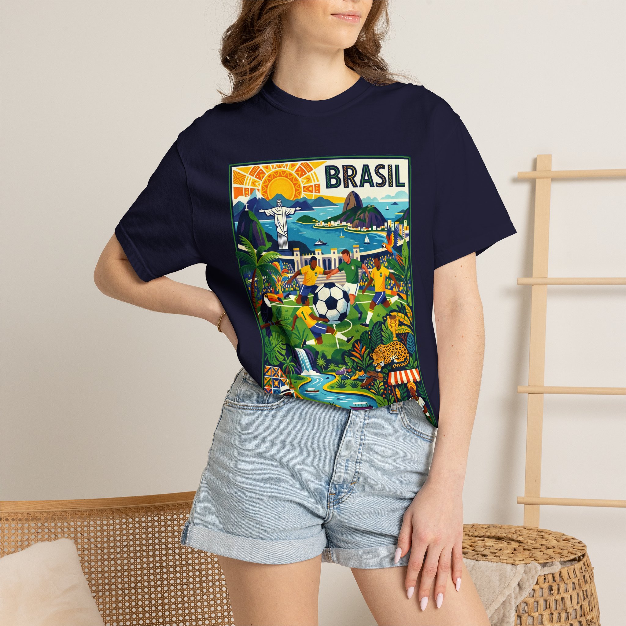 Brasil Soccer Vintage Poster world cup 2026 T-Shirt - Image 2