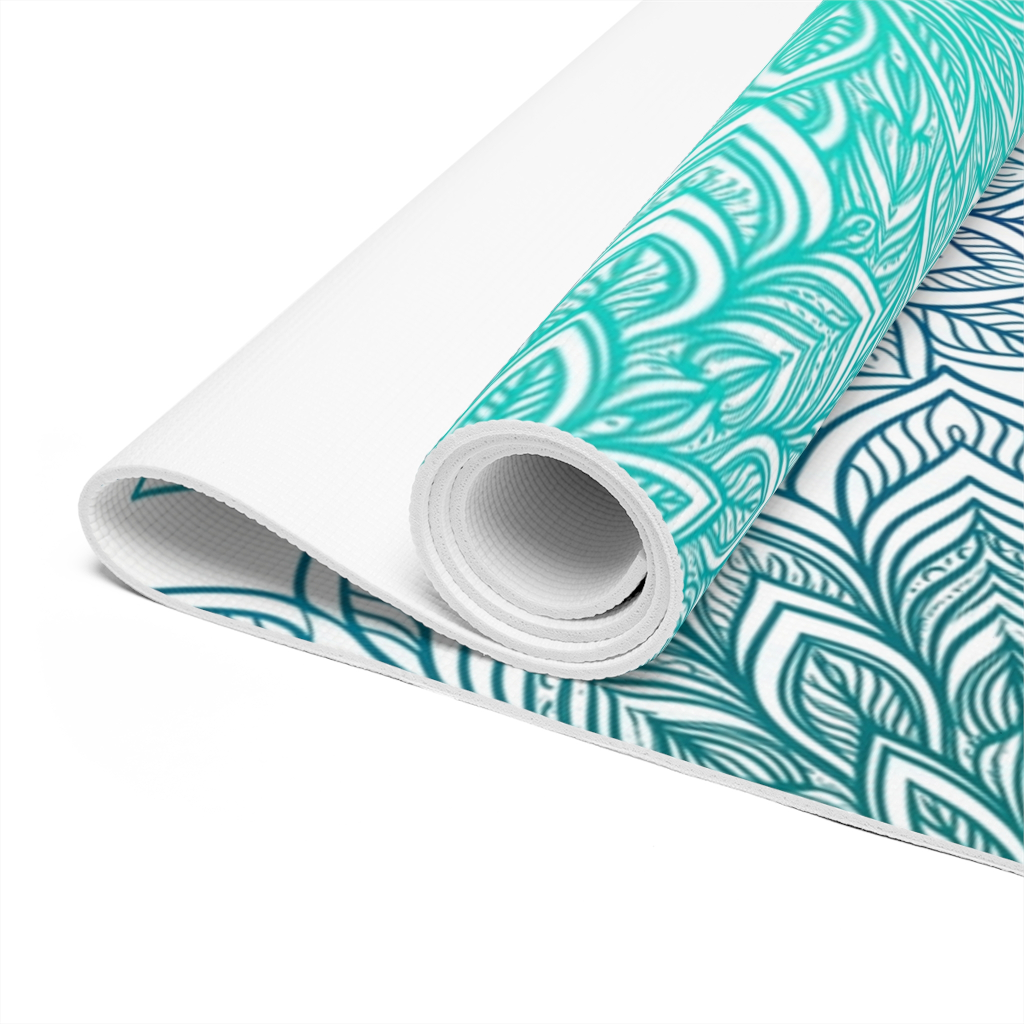 Rainbow Mandala Foam Yoga Mat — Non-Slip Meditation & Exercise Mat By Trendy American Designs - Image 3