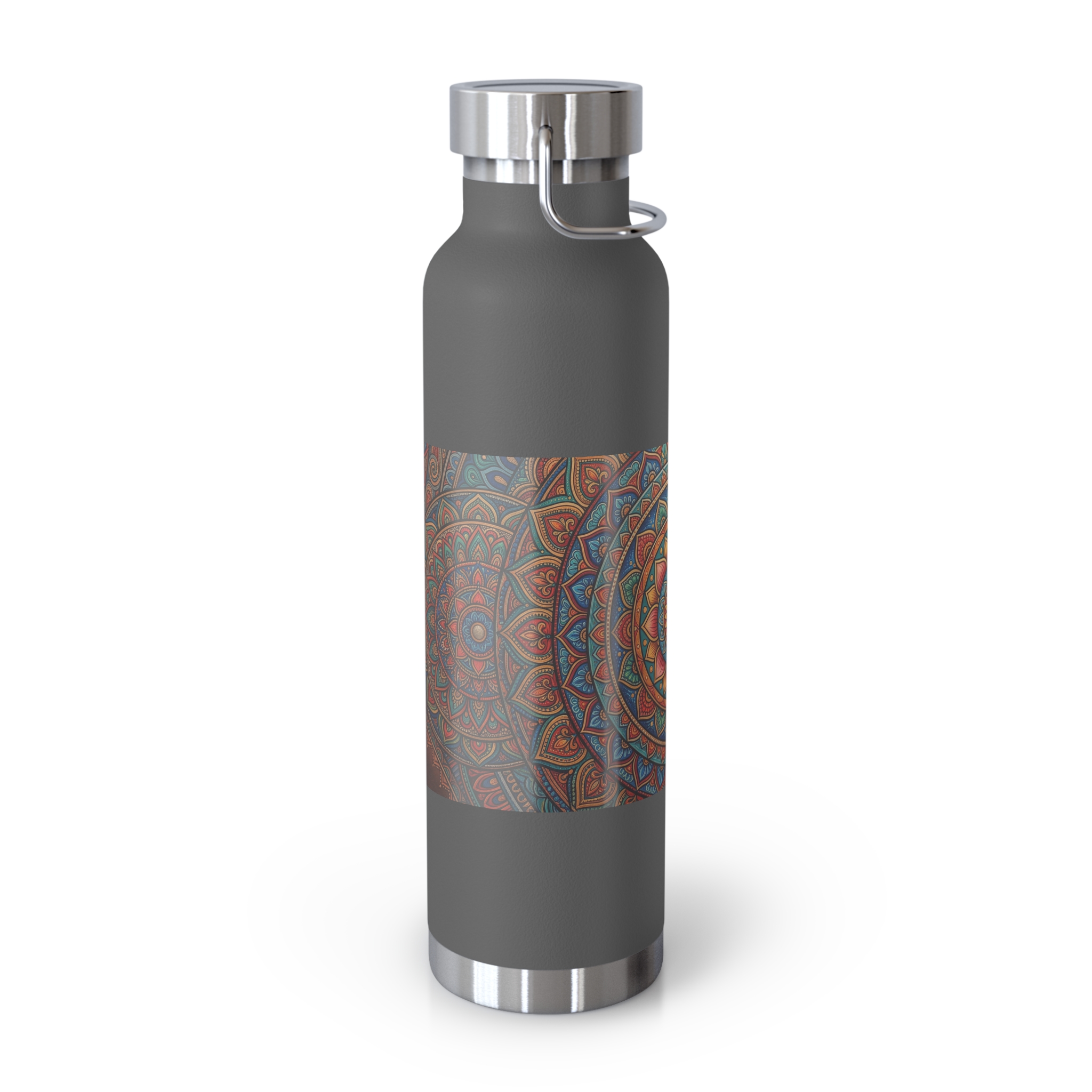 Mandala Copper Vacuum Insulated Water Bottle — 22oz Thermal Flask - Image 3