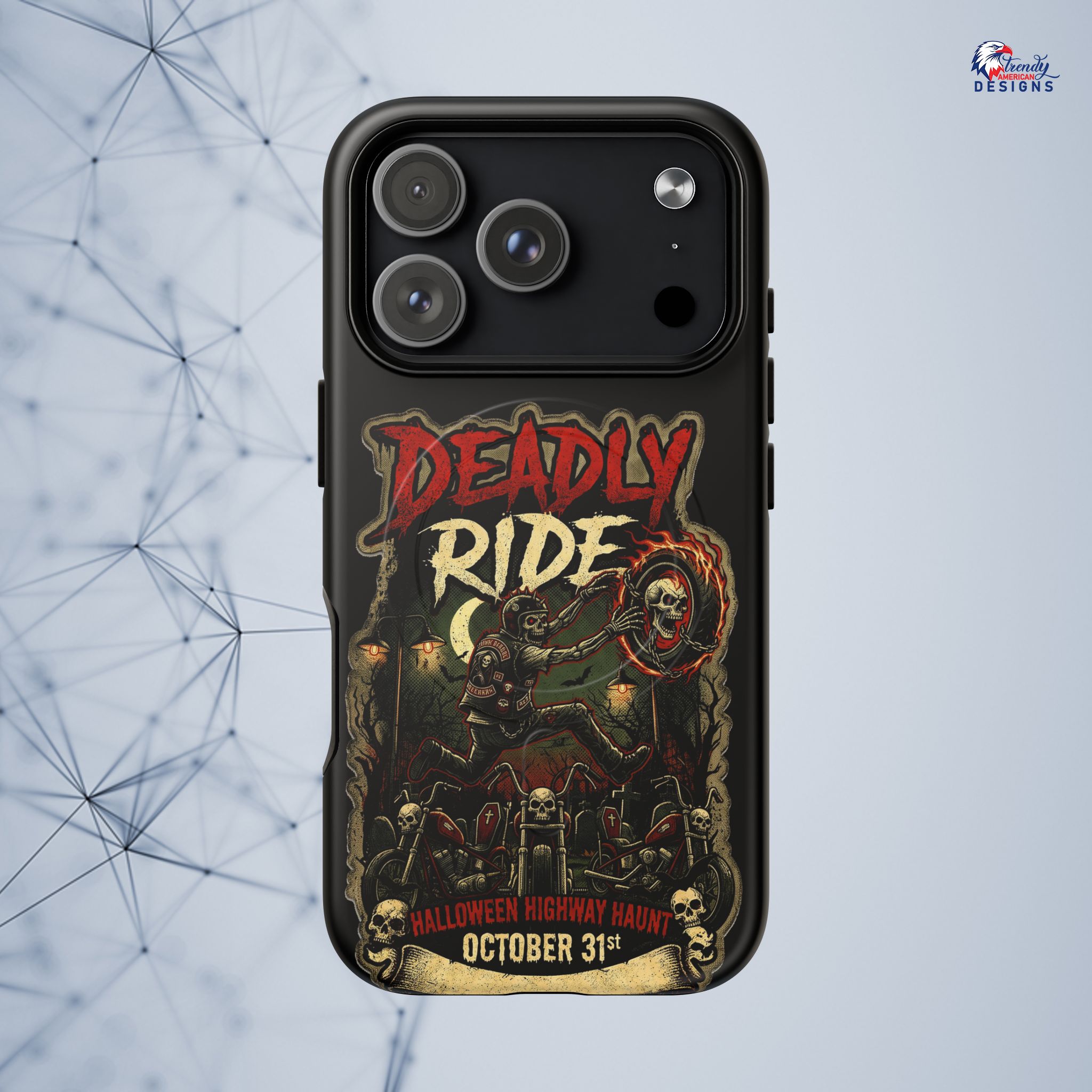 iphone 17 pro Phone Case — "Deadly Ride" Halloween Magnetic Tough Case (October 31) - Image 3