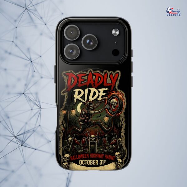 iphone 17 pro Phone Case — "Deadly Ride" Halloween Magnetic Tough Case (October 31)