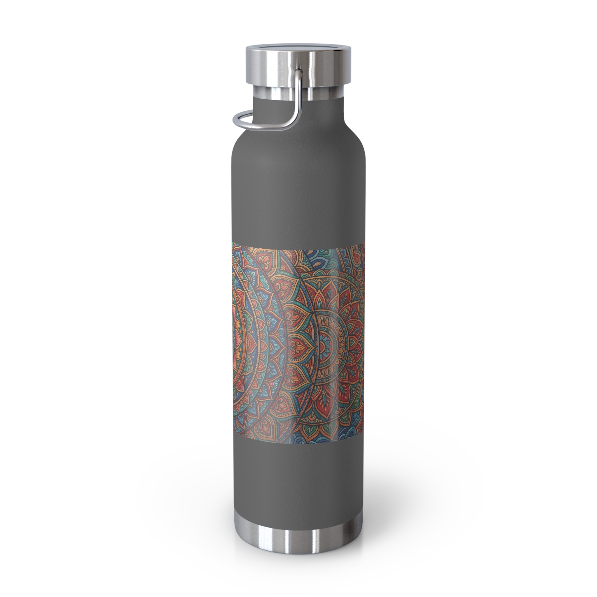 Mandala Copper Vacuum Insulated Water Bottle — 22oz Thermal Flask - Image 4