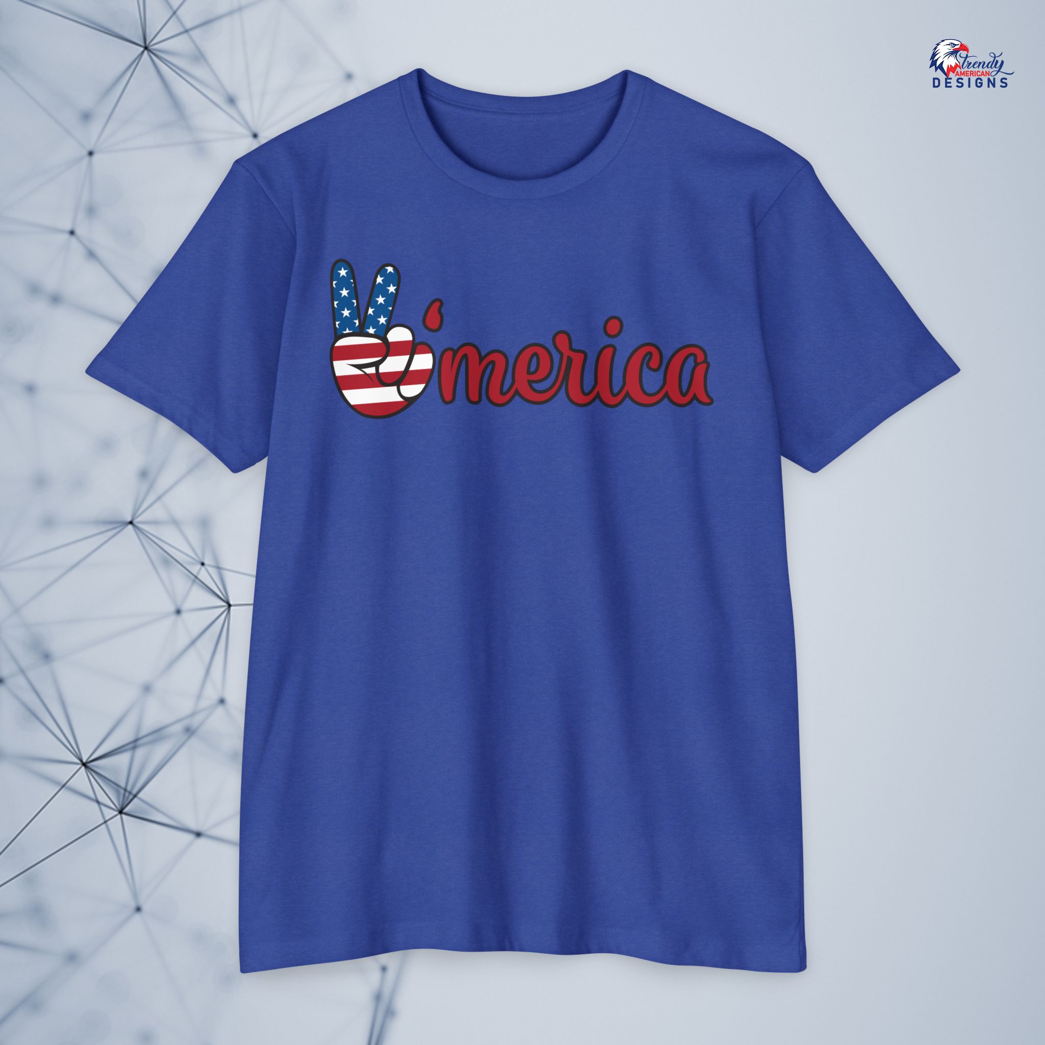 'Merica Peace Sign T-Shirt — Patriotic USA 4th of July Tee - Image 3