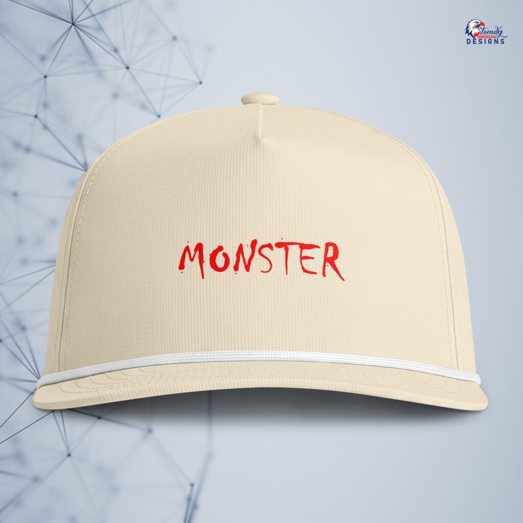 Monster Rope Cap — Sunwashed Embroidered Trucker Hat
