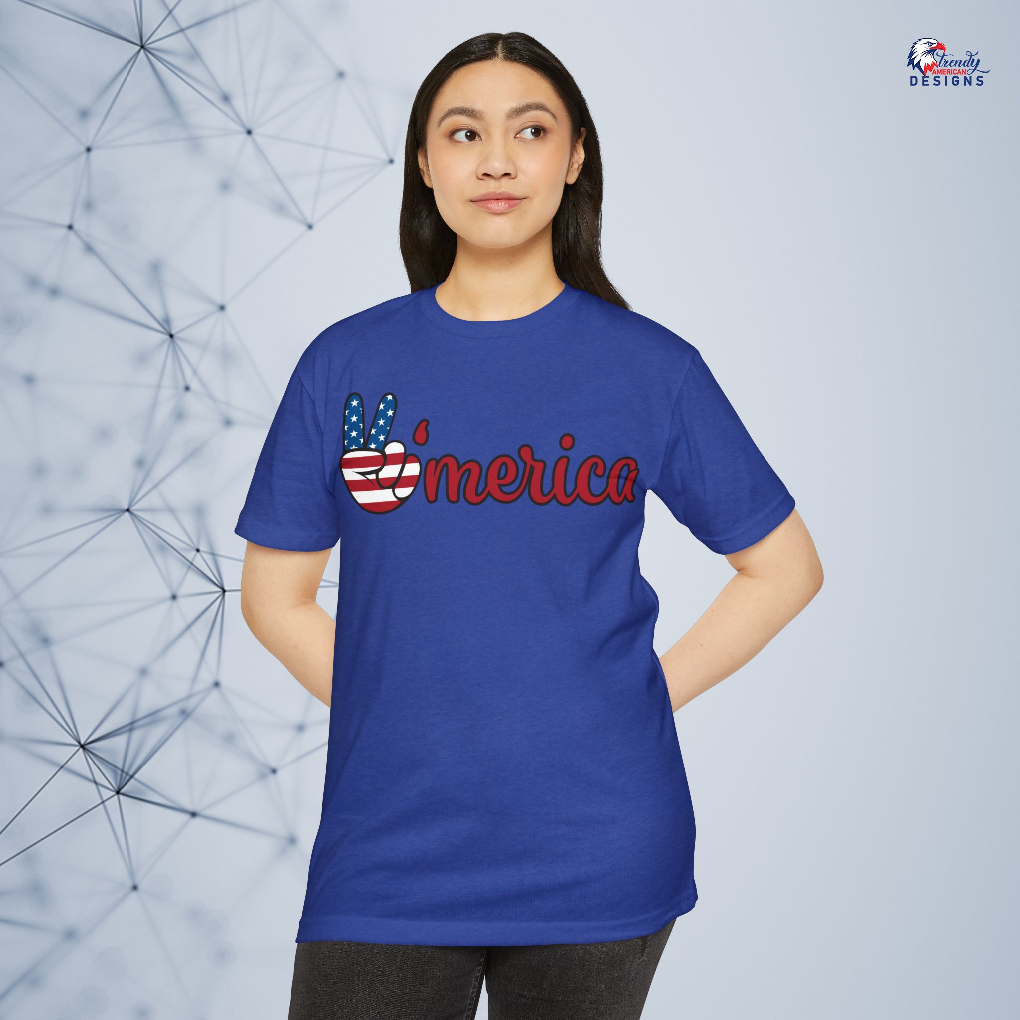 'Merica Peace Sign T-Shirt — Patriotic USA 4th of July Tee - Image 4
