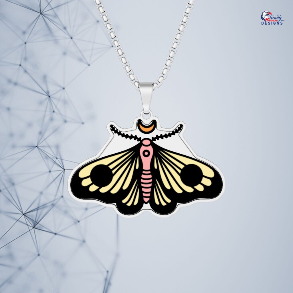 Custom Photo Moth Pendant — Personalized Cutout Necklace