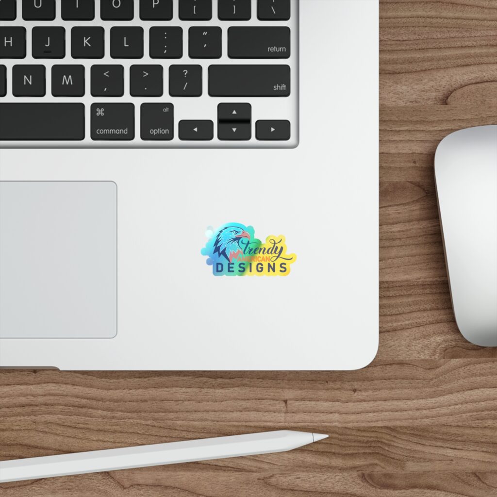 Holographic Eagle Die-Cut Sticker — 'Trendy American Designs'
