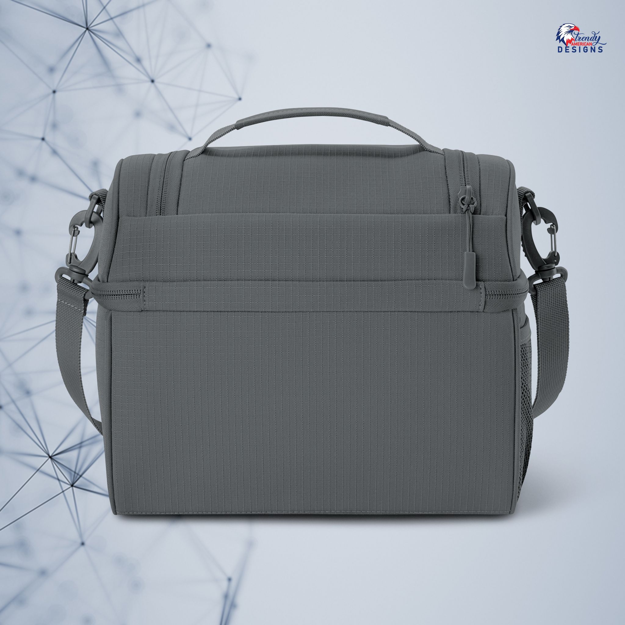 'Merica Flag Peace Sign Insulated Cooler Bag — Patriotic Lunch Tote - Image 4