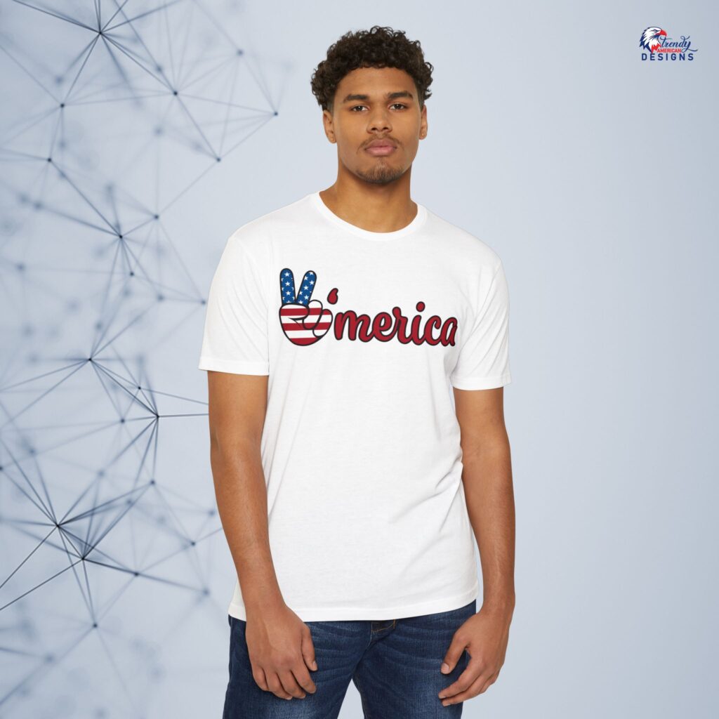 'Merica Peace Sign T-Shirt — Patriotic USA 4th of July Tee