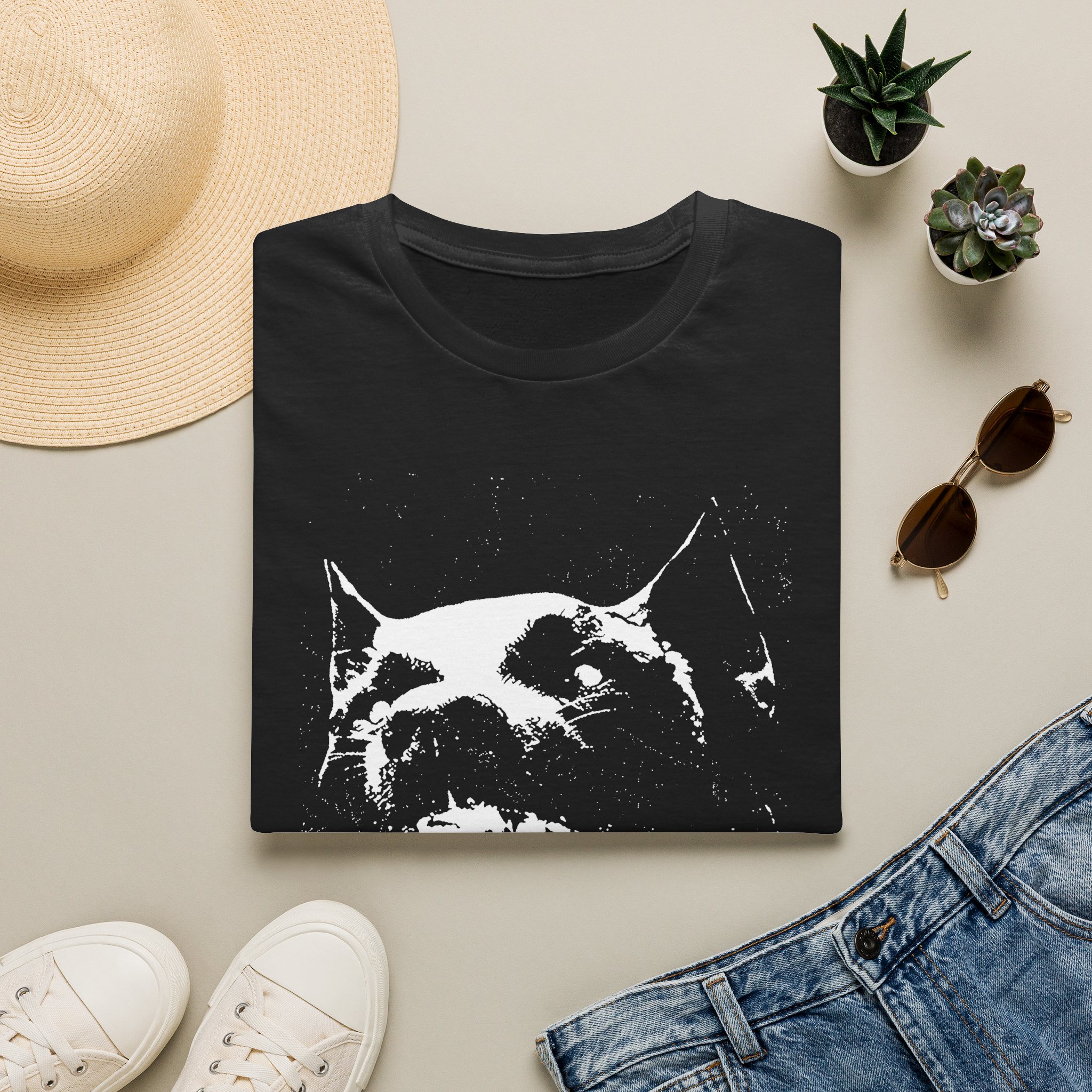 Angry Dog Graphic T-Shirt — 'Angry Dog' Black Illustration Tee