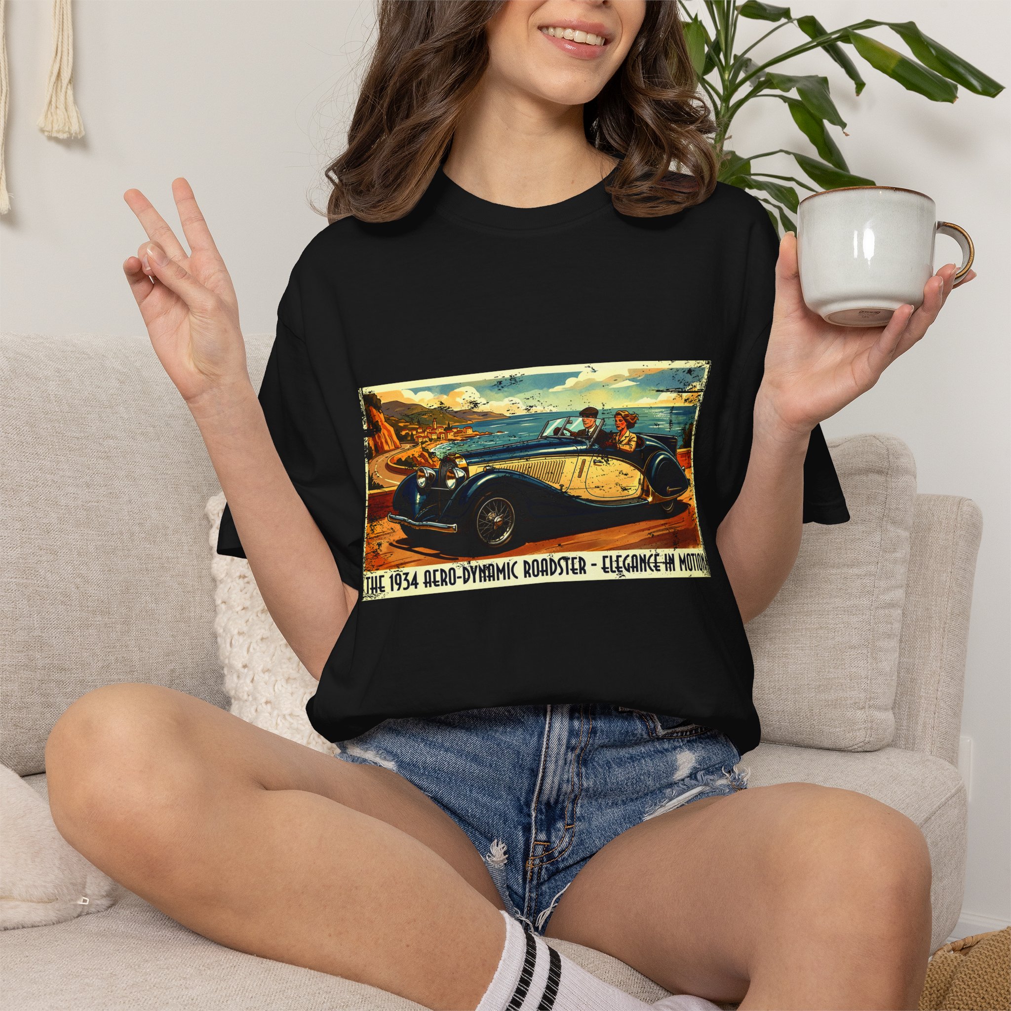 Vintage Roadtrip T-Shirt — Classic 1950s Car Poster Design - Image 5