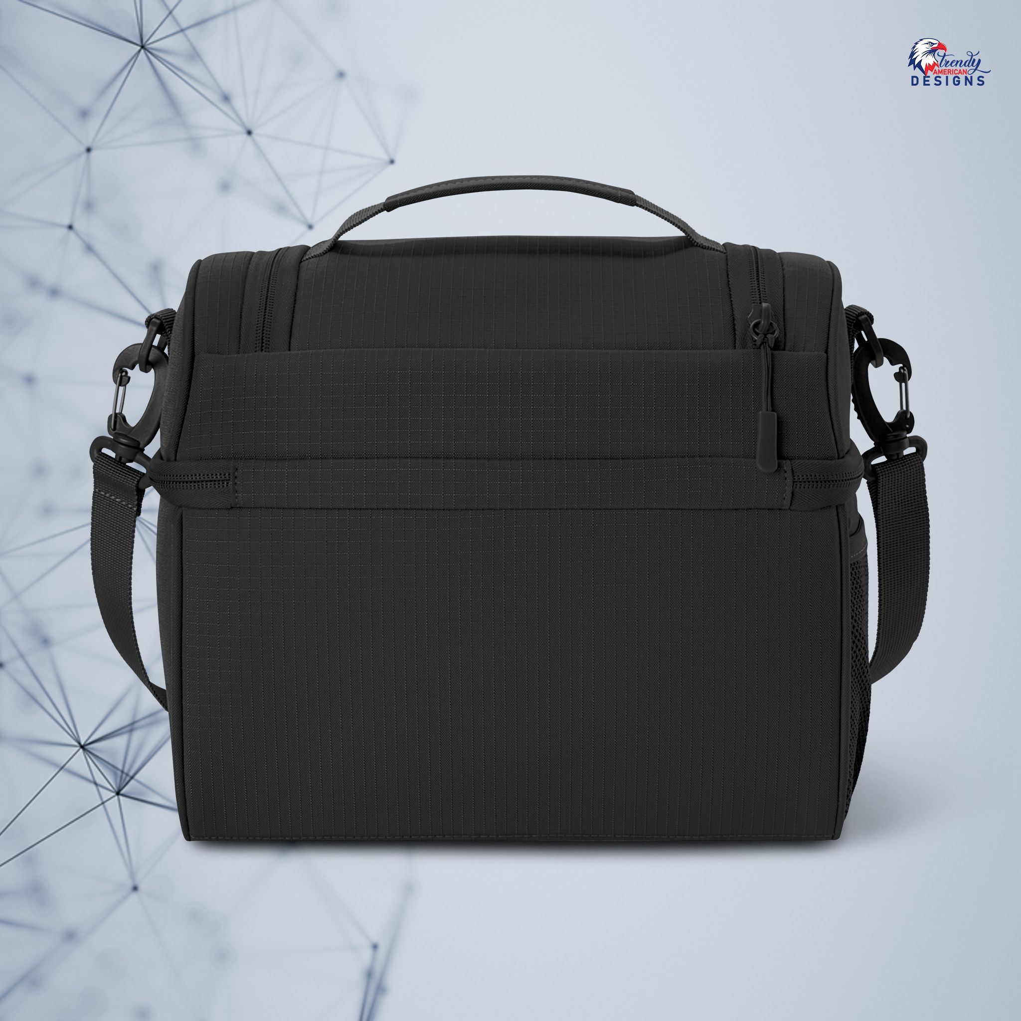 'Merica Flag Peace Sign Insulated Cooler Bag — Patriotic Lunch Tote - Image 2